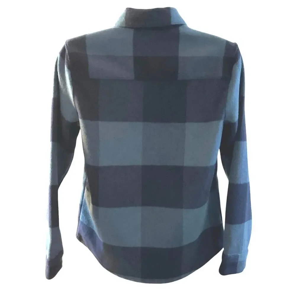 NWT VRST Wool Blend Shacket Men’s S Blue Buffalo Plaid Shirt Jacket Snap Front